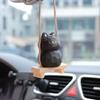 Cat Car Hanging Ornament Cartoon Cat Rearview Mirror Air Charm Cute Cat Interior Decoration for Cat Lovers