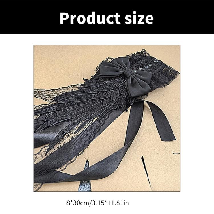 Элегантный кружевной ободок с крыльями, готическая лолита, модное украшение для волос, стильный аксессуар для волос для женщин, девушек, для особых случаев
