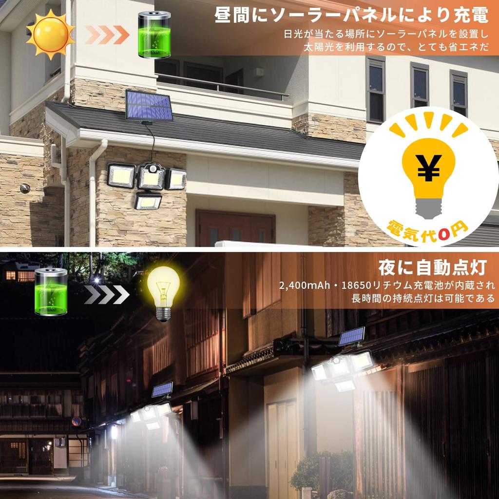 Catury Solar Set of Outdoor Motion Отдельное расширение 350 3 Освещение Широкое излучение Безопасность Передняя парковка Энергоснабжение Аварийная японская инструкция