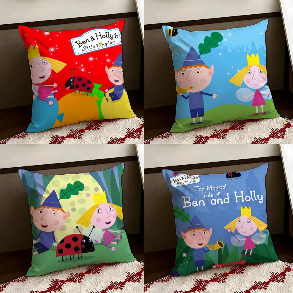 Ben And HHollys Little Kingdom Cushion Cover Reversible Soft Durable Pillow Cover Home Car MultiScene Use for Daily Comfort