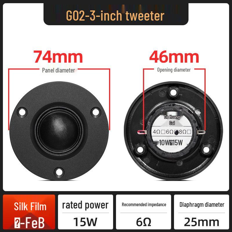 1,5", 3", 4" HiFi Аудиофильский Шелковый Купольный Твитер DIY Комплект Динамиков