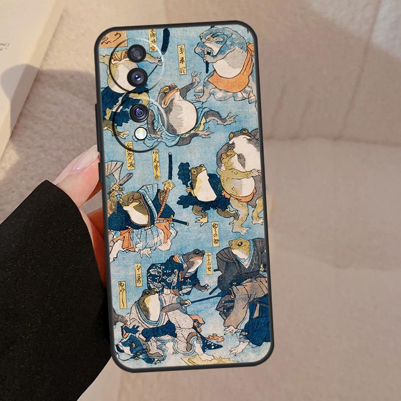 Винтажный Ретро Лягушка Грибы Для Honor Magic V5 5 6 7 Pro Чехол Для Honor X9a X9b X9c X8a X8b 50 70 90 200 400 Lite Обложка