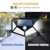 1/2/4/8 Pcs 100 LED Solar Lights Outdoor Solar Powered Motion Sensor Lights Outdoor Waterproof Wall Lamp Night Light with 3 Modes 270deg Wide Angle