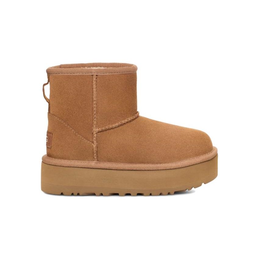 UGG Классические мини-ботинки на платформе, детские кеды каштанового цвета, коричневые 1143700K-CHE