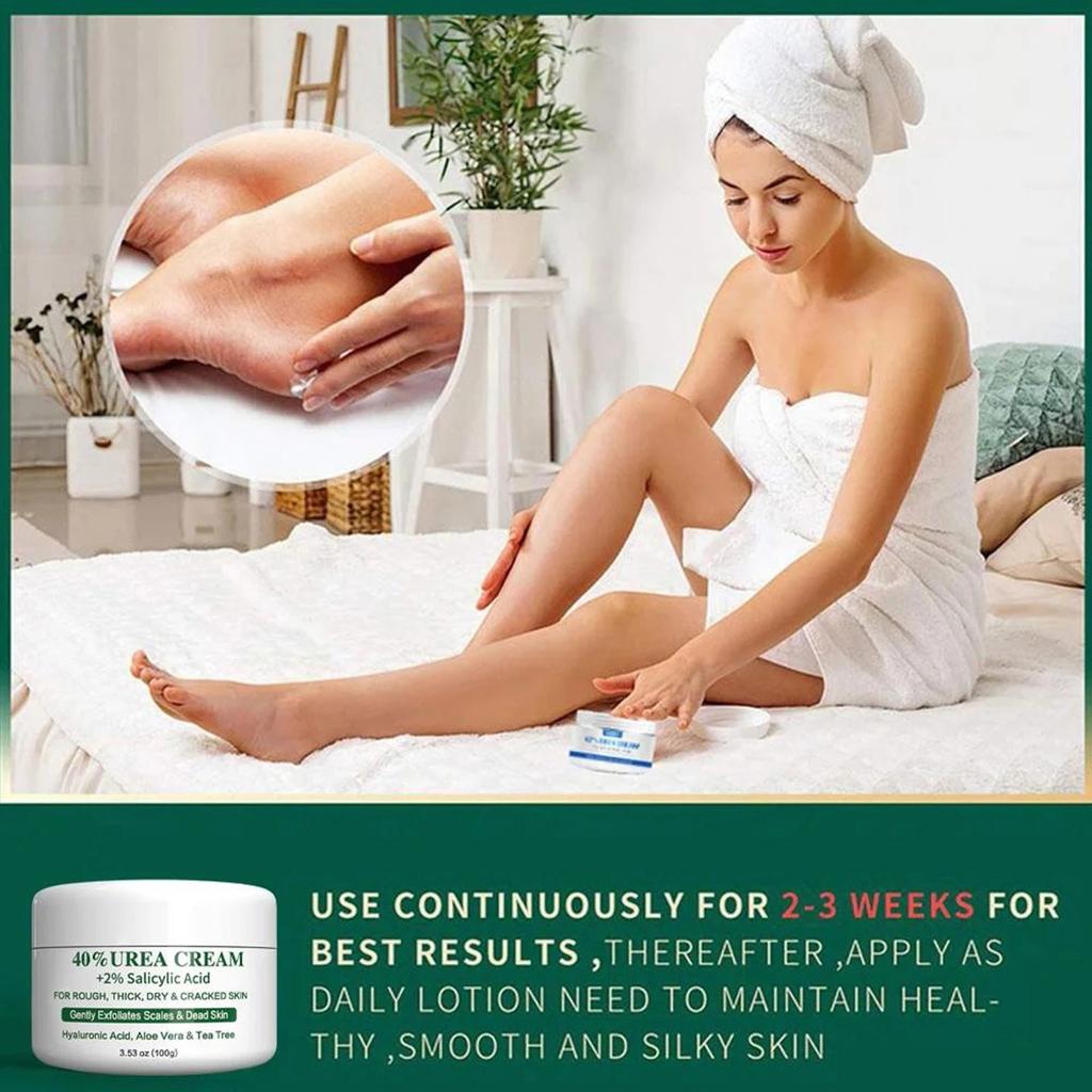 Увлажняющий салициловый крем Urea Plus для сухих и потрескавшихся пяток, ступней, коленей, локтей, рук, ступней, омертвевшей кожи, кутикулы, мозолей, смягчитель для ногтей и кутикулы
