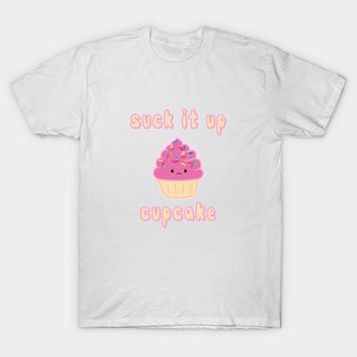Футболка женщины Suck It Up Клубничный кекс Harajuku Печать Кавайи футболка Летний короткий рукав женский футболка Top Tee