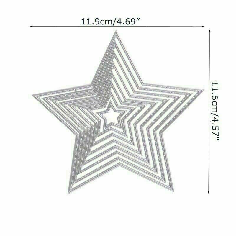 Вырубные штампы в форме звезд, металлический трафарет, сделай сам, скрапбукинг, альбом, бумажная карта, тиснение, ремесло, высечка, шаблон рамки
