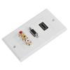 3 In 1 HDMI VGA RCA Ports Multimedia Panel Multi Level Protection Multimedia Wall Socket