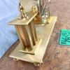 Used Gleaming presence! Retro and elegant SEIKO desk clock. Antique interior SEIKO Quartz Gold desk clock.