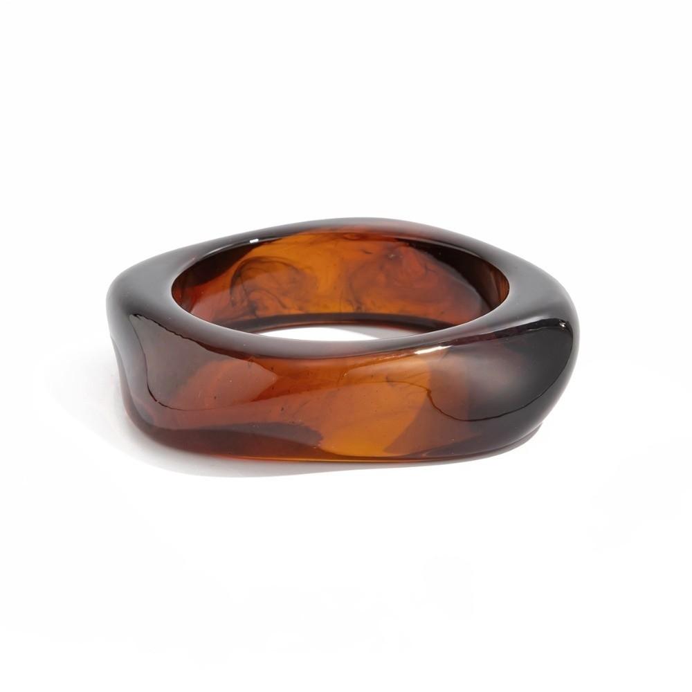 Y2K Необычный широкий браслет Бохо Ретро Кольцо на руку Креативный акриловый браслет Девушки