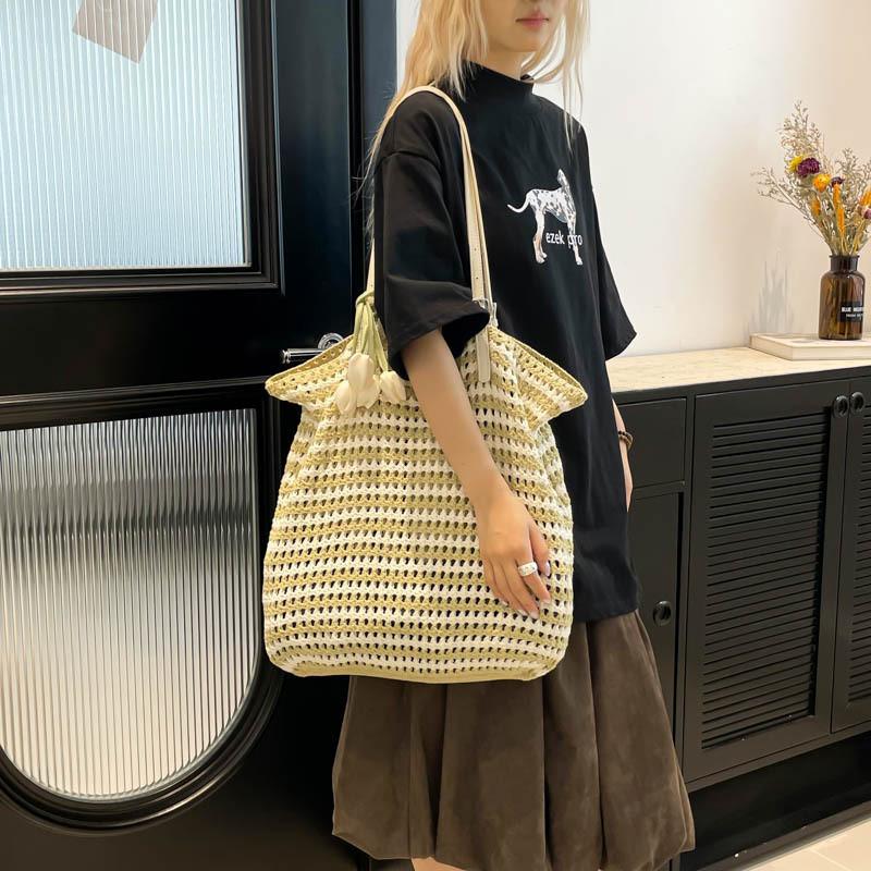 Lazy Style Woven Bag For Summer Beach Casual Day Use
