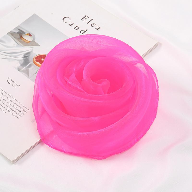 Performing Dance Scarves Square Scarves Music Teaching Aids Candy Colored Solid Color Scarves