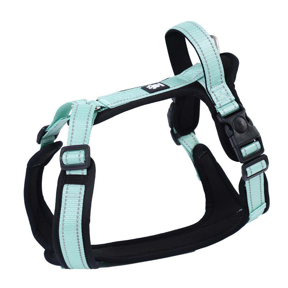 Большая собачья грудь и спина, не рвущийся I-образный поводок для выгула собак. Удобный, дышащий, износостойкий, взрывозащищенный и не давящий на шею поводок.