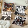 Maneskin Дамиано Давид Винтажная наволочка Квадратная подушка Спальня Диван Досуг Комфорт Подушка Автомобиль Гостиная Украшение для дома