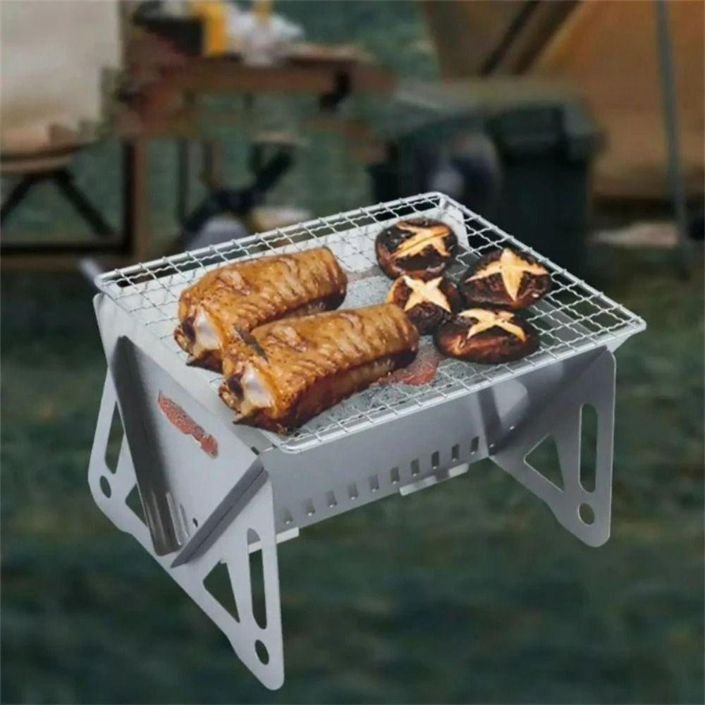 Stainless Steel Folding Barbecue Grill Detachable Barbecue Stove BBQ Tools BBQ Grill Rack  Picnic