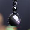 Fashion Lucky Blessing Amulet Obsidian Pendant Round Ball Necklace