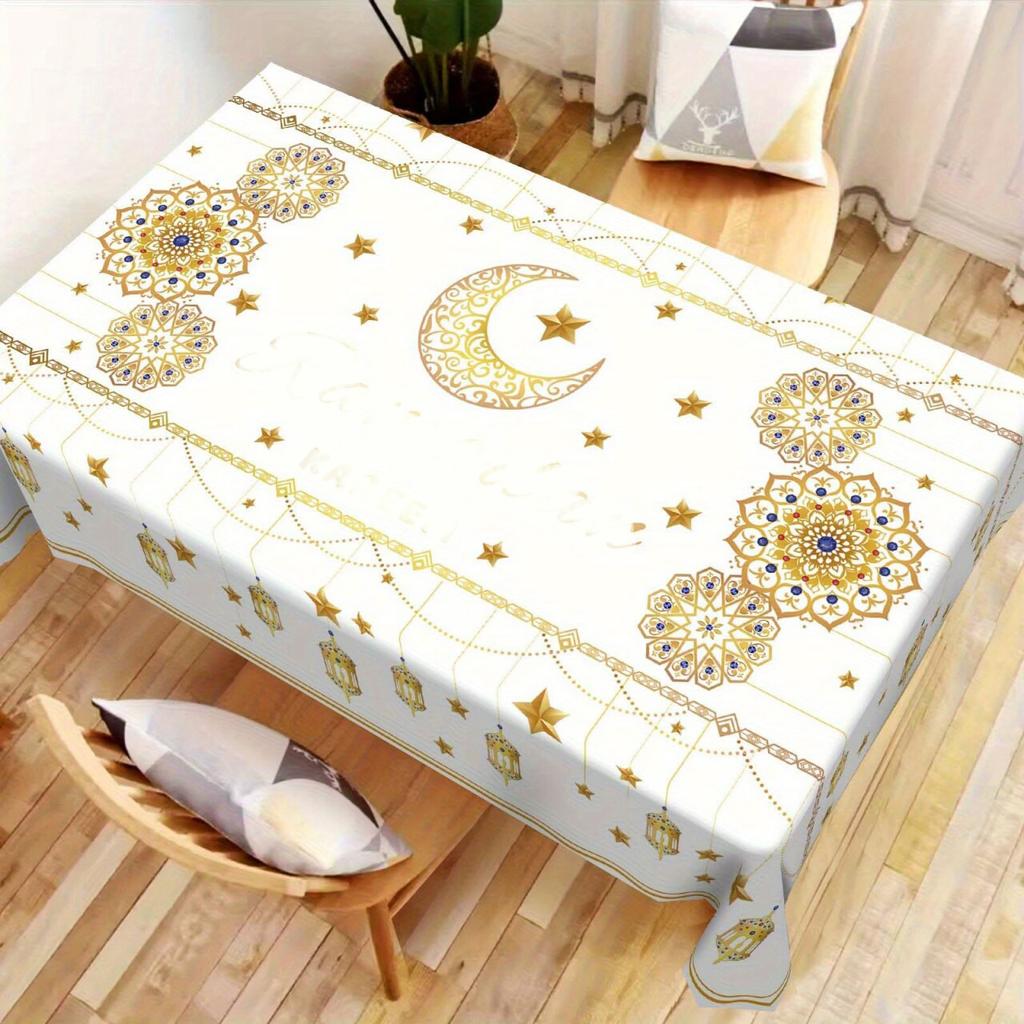 Скатерть для стола «Мистическая луна» - Этнический принт для обеда, вечеринки и дома, Праздничная скатерть, Устойчивая к смятию