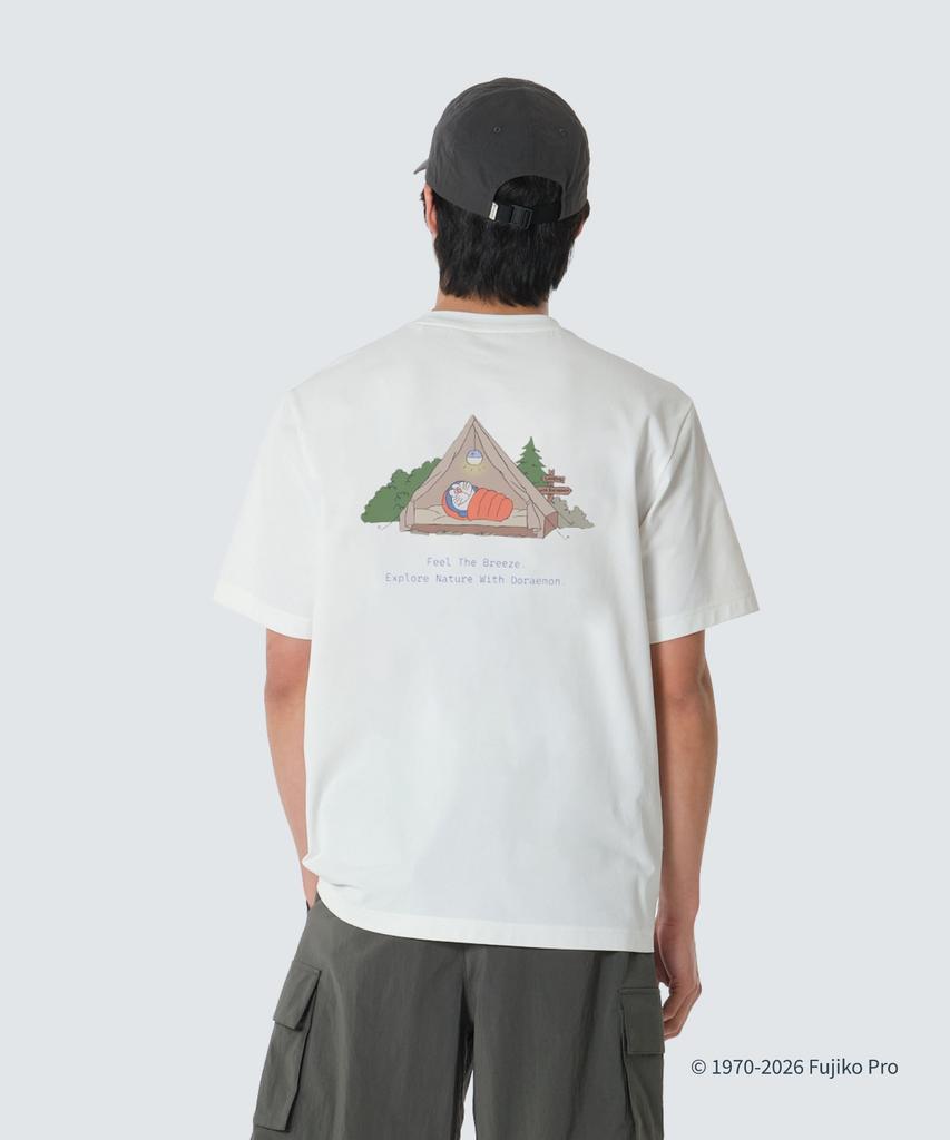 SNOWPEAK APPAREL [Snow Peak | Doraemon] Camping Short Sleeve T-Shirt (S26Mufts94) Off White