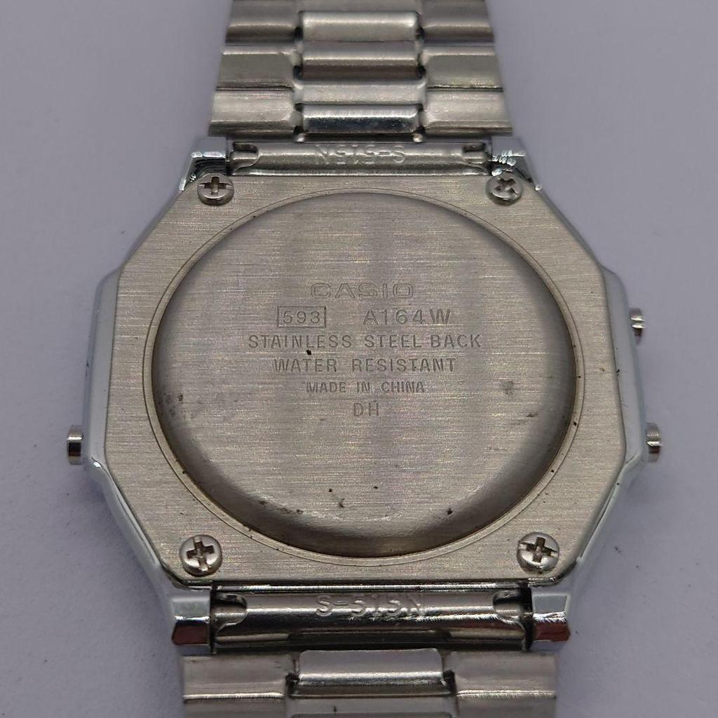 Used CASIO Standard Digital A164W Retro Men's Working Condition