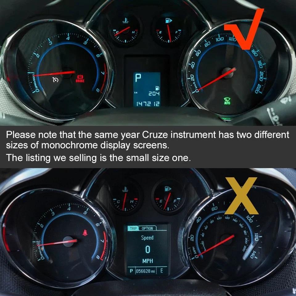 Dashboard LCD Display for Chevrolet Cruze Instrument Cluster (2009-2015)