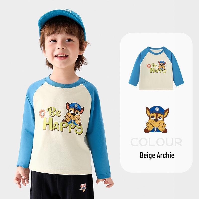 Детская футболка с длинным рукавом и круглым вырезом «Щенячий патруль» для мальчиков и девочек - Новинка весна/осень