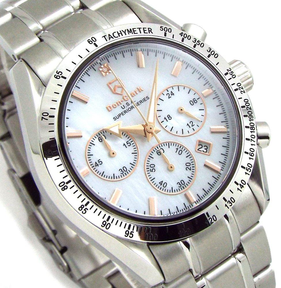 Первая поставка ограничена 100 экземплярами DON CLARK Center хронограф Оснащен механизмом Сапфировое стекло Корпус натурального белого цвета S.EPSON (Сейко)