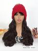 Синтетический парик шапка бини 18 дюймов длинный кудрявый женский парик вязаная шапка зимняя шапка