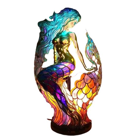 Настольная лампа из смолы в форме животного, настольная лампа, очаровательный красочный ночник для украшения дома, спальни