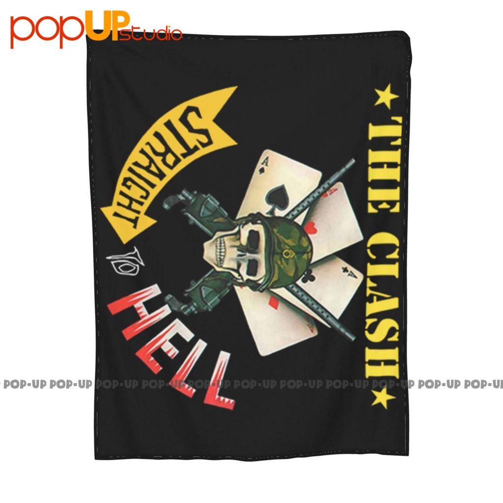 The Clash Straight To Hell Логотип группы Ультра-мягкое одеяло Стеганое одеяло Зимний чехол на диван Постельное белье
