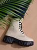 Shoetopia Женские короткие ботильоны на массивном каблуке с нескользящей подошвой, удобные модные ботильоны на щиколотку | Мягкая амортизирующая подошва | Для повседневной носки, вечеринок и зимы
