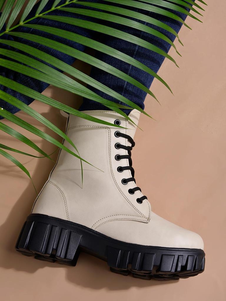 Shoetopia Женские короткие ботильоны на массивном каблуке с нескользящей подошвой, удобные модные ботильоны на щиколотку | Мягкая амортизирующая подошва | Для повседневной носки, вечеринок и зимы
