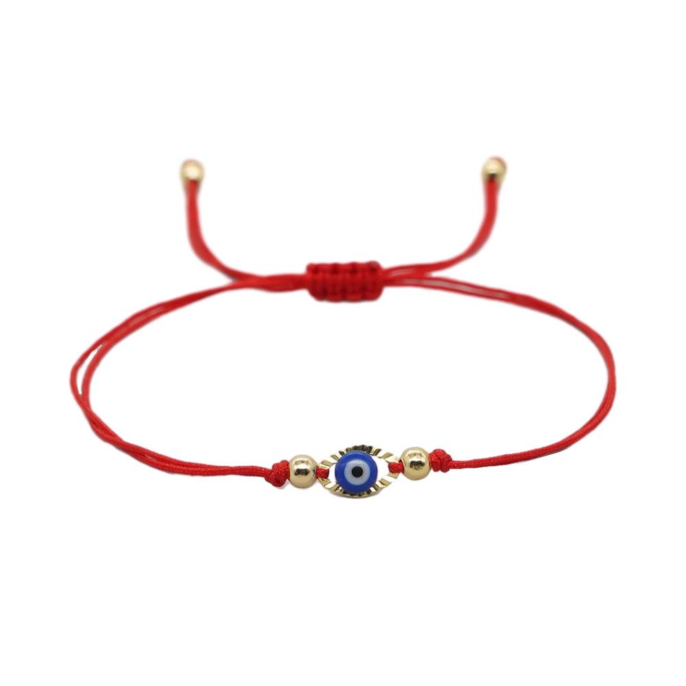 2025 Year of the Snake Lucky Red String Handmade Beaded Bracelet Set with Evil Eye for Couples