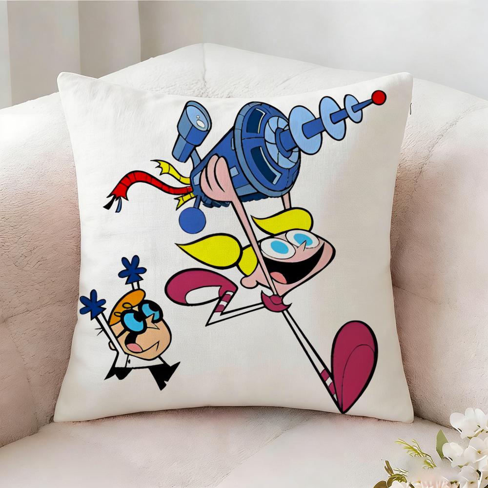 Ddexters Laboratory Anime Pillow Case Pillowcase Doublesided Printed Sofa Cushion Bedroom Headboard Pillow