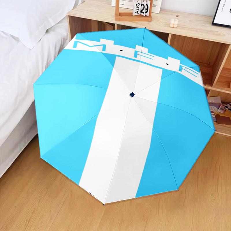 Malmö Ff Crest Design Umbrella Folding umbrella, automatic umbrella 8-Frame for Travel, camping Use Gift for Halloween Christmas