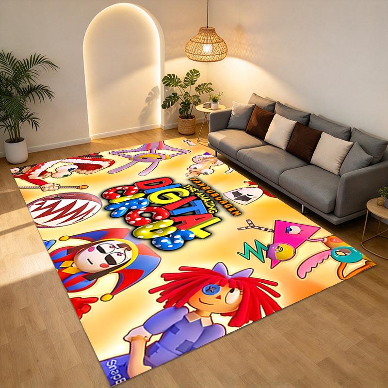 Digital Circus Living Room Nonslip Area Rug Soft Carpet For Bedroom Game Playroom Sofa Office Home Decor Doormat Christmas Gift C9261356