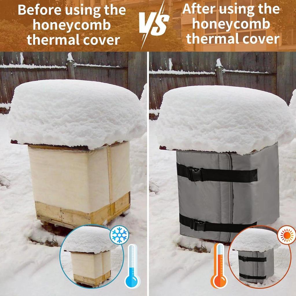 Зимняя обертка для улья 5-слойная утолщенная водонепроницаемая регулируемая накидка для улья для защиты при уличном пчеловодстве, в саду на заднем дворе