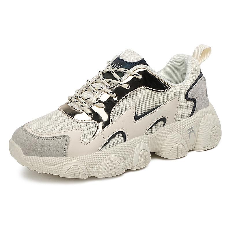 Брендовые сетчатые дышащие кроссовки для папы, женские, новинка 2024 года, повседневные, удобные, с мягкой подошвой, на танкетке, спортивные кроссовки для бега