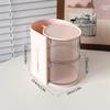 Compartment Cosmetic Holder Rotatable Desktop Storage Box Hair Accessories Organizer  Powder Puff