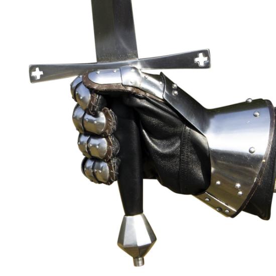 Средневековые рукавицы "Темный волк" Защита рук из пружинной стали Броня Перчатки