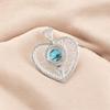 Swiss Blue Topaz  Gemstone 925 Sterling Silver Jewelry Handcrafted Pendant 1.4" CP-15-4