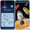 Space Rocket Sprinkler Children's Rotating Flying Water Toy Outdoor Water Pressure Lift Off Sprinkler