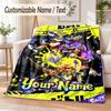 Splatoon Custom Name Flannel Throw Blanket Soft Warm for Sofa Bed Indoor Home Use