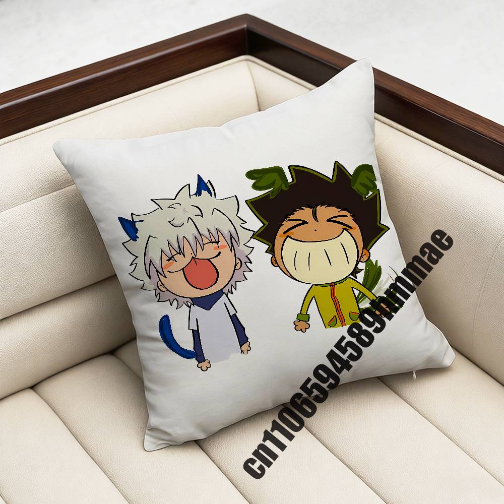 HHunter x Hunter Killua Gon Throw Pillow Case Sham xcm xcm Square Home Pillowcase Cushion Cover