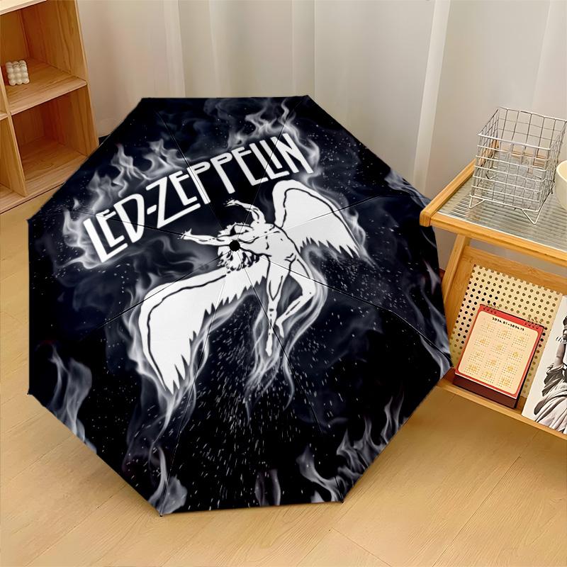 Принт Led Zeppelin 8?Автоматический зонт с ребрами, ветрозащитный, легкий, складной, для путешествий на открытом воздухе