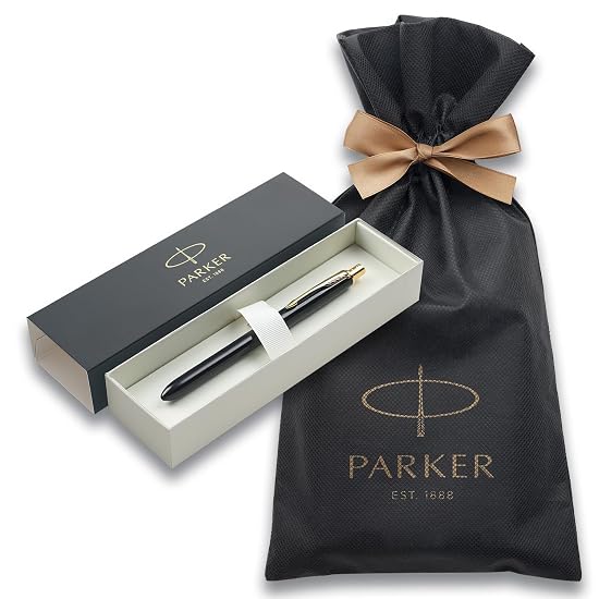 PARKER Sonnet Original Lacquer Black GT 3-in-1 Multifunction Pen, 2-Color Ballpoint (Red/Black) & Me