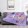 Olivia Rodrigo Sour All Stickers Knitted Blanket Plush Throw Blanket Bedroom Sofa Personalised Soft Warm Bedspread