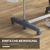 Four-Shelf Collapsing Clothes Horse, With Side Arms and Wheels - Grey