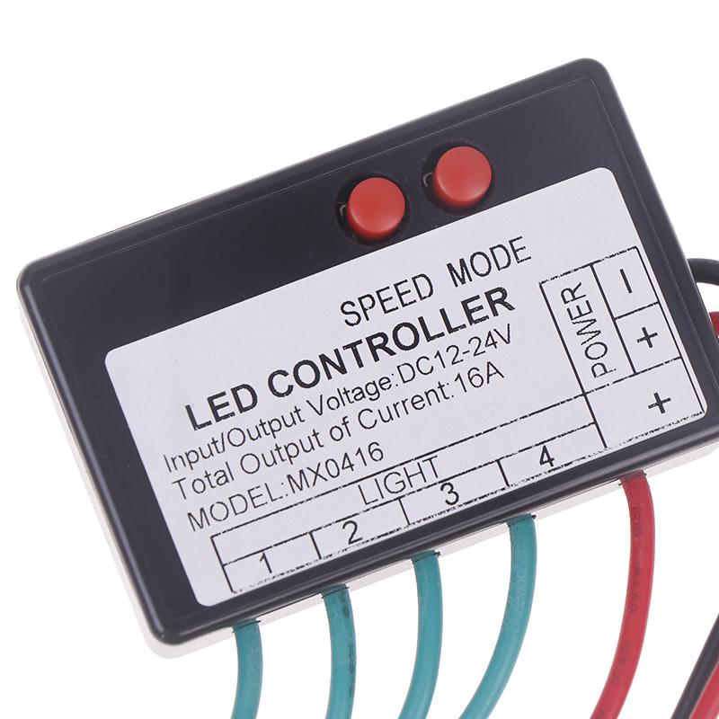 Контроллер светодиодной ленты 12В-24В 4 канала 9 каналов одноцветный Прыжок Вода Взрыв Вспышка Бегущий огонь Знак лошади Светящееся слово Открытый световой короб Переключатель