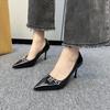 Women Pumps Fashion Elegant Female Shoes Thin High Heels New In Pointed Toe Red Sandals Ladies Sandals Slides Footwear