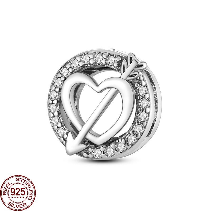 Женская цепочка-зажим из стерлингового серебра 925 пробы с сеткой, круглая подвеска в виде бабочки, подходит для оригинального браслета из сетки своими руками